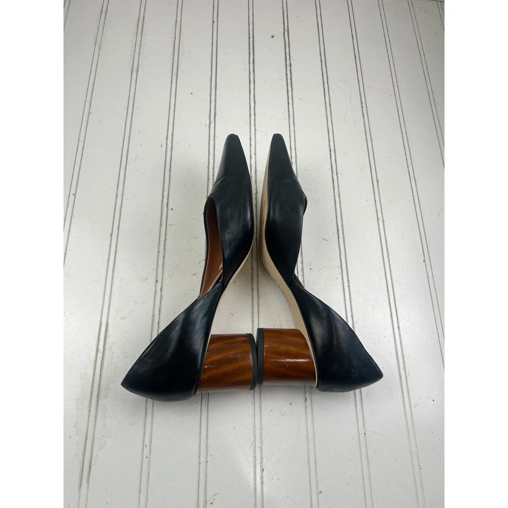 Franco Sarto Vintage Salino Black Pump Work Heels Women's Size 7M $140